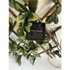 Siepe Artificiale Pitosforo, Grigliato Estensibile UVR 100x200 Cm, 120 Led Ad Energia Solare -Negozio Piante artificiali economico 100275011 4