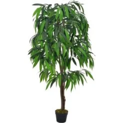 Albero Di Mango Artificiale Con Vaso Verde 140 Cm VidaXL