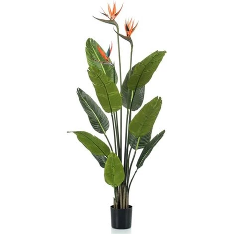 Strelitzia Pianta Artificiale In Vaso Con Fiori 120 Cm Emerald 3 Strelitzia Pianta Artificiale In Vaso Con Fiori 120 Cm Emerald
