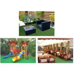 Erba Sintetica Drenante 7mm Prato Sintetico Alta Qualita 100% Made In Italy - 1 Metro X 1 Metro -Negozio Piante artificiali economico 23967697 5