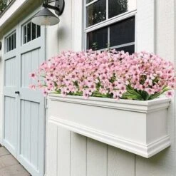 10 Bundles Fiori Artificiali Da Esterno Resistenti Ai Raggi UV No Dissolvenza Fiori Viola Finti Per Interni Piante Pensili Da Esterno Giardino Patio Portico Finestra Scatola Matrimonio Casa Fattoria D -Negozio Piante artificiali economico 27831596 5