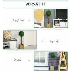 Outsunny Alberello Bosso Artificiale Con Vaso Pianta Finta Altezza 87cm -Negozio Piante artificiali economico 28833918 4