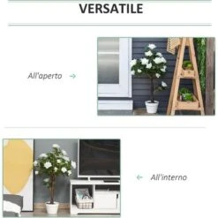 Outsunny Camelia Alberello Artificiale Con 21 Fiori E Vaso Alta 90cm -Negozio Piante artificiali economico 28833921 4