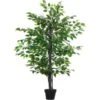Outsunny Albero Baniano Artificiale, Pianta Finta Interno Ed Esterno Alta 145cm -Negozio Piante artificiali economico 28946550 1