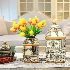 10 Splendido Bouquet Di Tulipani Artificiali In PU Con Tocco Realistico Con Stelo - Arancio -Negozio Piante artificiali economico 30556044 5