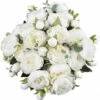 4 Mazzi Di Fiori Di Peonia In Seta Artificiale Glorioso Fiore Finto Per La Decorazione Della Casa Nuziale Della Festa Nuziale, 5 Forchette, 9 Teste (bianco) -Negozio Piante artificiali economico 31782272 1