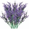 Fiori Artificiali Di Lavanda, Decorazione Di Bouquet Di Fiori Artificiali, Piante Artificiali Finte Per Decorazioni Da Giardino Per Interni Ed Esterni - 6 Pezzi / Viola -Negozio Piante artificiali economico 33851020 1