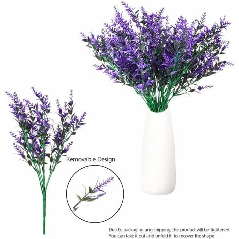 Fiori Artificiali Di Lavanda, Decorazione Di Bouquet Di Fiori Artificiali, Piante Artificiali Finte Per Decorazioni Da Giardino Per Interni Ed Esterni - 6 Pezzi / Viola 4 Fiori Artificiali Di Lavanda, Decorazione Di Bouquet Di Fiori Artificiali, Piante Artificiali Finte Per Decorazioni Da Giardino Per Interni Ed Esterni - 6 Pezzi / Viola - immagine 2