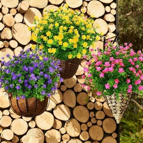 SOEKAVIA Fiori Finti Artificiali Per Esterni, Verde In Plastica Artistica Per Fioriere Da Appendere All'aperto Per Interni Home Office Decorazioni Per La Fattoria Di Nozze 8 Pezzi Giallo 7 SOEKAVIA Fiori Finti Artificiali Per Esterni, Verde In Plastica Artistica Per Fioriere Da Appendere All'aperto Per Interni Home Office Decorazioni Per La Fattoria Di Nozze 8 Pezzi Giallo - immagine 5