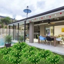 SOEKAVIA Fiori Di Eucalipto Artificiale, Bouquet Di Piante Artificiali Verdi, Fiori Decorativi In ​​plastica Per Giardino/casa/matrimonio/festa, 4 Pezzi (bianco) -Negozio Piante artificiali economico 36034389 5