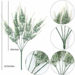 SOEKAVIA Fiori Di Lavanda Artificiali Piante Finte Con Bouquet Da Sposa In Plastica Finta Per Centrotavola Casa Cucina Giardino Arredamento Casa Colonica 10 Pezzi Bianco -Negozio Piante artificiali economico 36223956 3