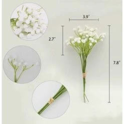 SOEKAVIA Neonati Respiro Artificiale Bouquet Finto Gypsophila Fiore Sfuso In Bianco Per Ghirlanda Di Nozze Decorazione Per Giardino Per Feste A Casa 8 Pezzi 9 SOEKAVIA Neonati Respiro Artificiale Bouquet Finto Gypsophila Fiore Sfuso In Bianco Per Ghirlanda Di Nozze Decorazione Per Giardino Per Feste A Casa 8 Pezzi -Negozio Piante artificiali economico 36224029 3