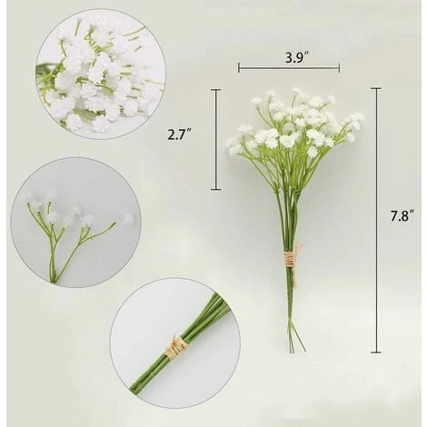 SOEKAVIA Neonati Respiro Artificiale Bouquet Finto Gypsophila Fiore Sfuso In Bianco Per Ghirlanda Di Nozze Decorazione Per Giardino Per Feste A Casa 8 Pezzi 5 SOEKAVIA Neonati Respiro Artificiale Bouquet Finto Gypsophila Fiore Sfuso In Bianco Per Ghirlanda Di Nozze Decorazione Per Giardino Per Feste A Casa 8 Pezzi - immagine 3