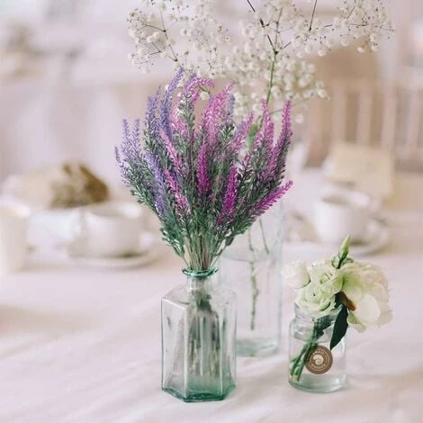 SOEKAVIA 6 Pezzi Fiori Di Lavanda Artificiale, Fiori Viola Di Lavanda Artificiale, Fiori Di Lavanda Finti Pianta Di Lavanda Artificiale, Decorazione Di Fiori Artificiali Per Giardino Di Nozze Fai Da T 6 SOEKAVIA 6 Pezzi Fiori Di Lavanda Artificiale, Fiori Viola Di Lavanda Artificiale, Fiori Di Lavanda Finti Pianta Di Lavanda Artificiale, Decorazione Di Fiori Artificiali Per Giardino Di Nozze Fai Da T - immagine 4