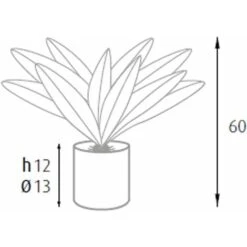 King Home Pianta DRACAENA H. 60 Cm 19 FOGLIE Completa Di Vaso Con Muschio -Negozio Piante artificiali economico 40982777 3