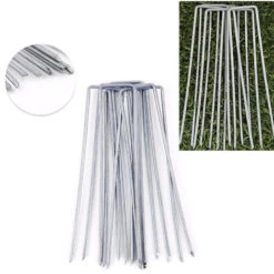 Picchetti A U Per Prato Sintetico 30 Pz Art. V4414 - Verdemax -Negozio Piante artificiali economico 46758303 4