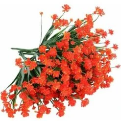 Kueatily 8 Pacchi Di Fiori Finti Artificiali Per Esterni, Arbusti, Piante Resistenti Ai Raggi UV, Vegetazione In Plastica Finta Per Piante Sospese Per Interni Ed Esterni, Giardino, Veranda, Finestra, -Negozio Piante artificiali economico 47438691 3