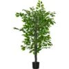 HOMCOM Pianta Artificiale Di Ficus Alta 135cm Con Vaso Per Interno Ed Esterno - Verde -Negozio Piante artificiali economico 49307531 1