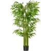 HOMCOM Pianta Finta Di Bambù Alta 160cm Con Vaso Nero Per Interno Ed Esterno - Verde -Negozio Piante artificiali economico 49341364 1