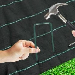 100 Clip Di Fissaggio Verdi Per Erba Artificiale -Negozio Piante artificiali economico 51279605 4