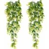 Piante Pendenti Verdi Artificiali Di 2 Pezzi Di Edera Artificiale Per Feste, Matrimoni, Cucina, Giardino, Decorazioni Per Ufficio Giallo -Negozio Piante artificiali economico 52008564 1