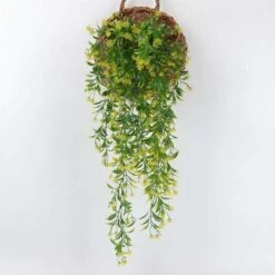 Piante Pendenti Verdi Artificiali Di 2 Pezzi Di Edera Artificiale Per Feste, Matrimoni, Cucina, Giardino, Decorazioni Per Ufficio Giallo -Negozio Piante artificiali economico 52008564 2