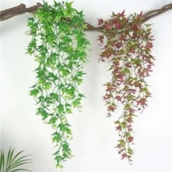 Artificial Ivy Hanging Set Of 2 For Home, Garden, Office, Home Decor Red -Negozio Piante artificiali economico 52010384 3