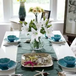 Fiori Artificiali, 5 Pezzi Real Touch Lattice Fiori Di Giglio Artificiale In Vasi Bouquet Da Sposa/Decorazioni Per La Casa/Festa/Disposizione Di Tombe (Bianco) -Negozio Piante artificiali economico 52010684 3