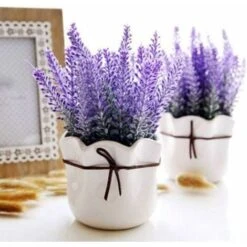 4 Pezzi Di Fiori Artificiali Lavanda Artificiale 5 Teste Simulazione Fiore Mazzo Fiori Finti Bouquet Di Decorazioni Per Matrimoni Per Feste In Giardino In Casa - Viola -Negozio Piante artificiali economico 52010687 4