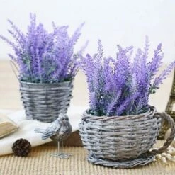 4 Pezzi Di Fiori Artificiali Lavanda Artificiale 5 Teste Simulazione Fiore Mazzo Fiori Finti Bouquet Di Decorazioni Per Matrimoni Per Feste In Giardino In Casa - Viola -Negozio Piante artificiali economico 52010687 5