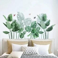 Adesivi Murali Con Piante Tropicali, Adesivi Murali Con Foglie Di Palma Con Piante Tropicali, Decorazioni Per Pareti Con Piante Verdi Camera Da Letto Soggiorno Ufficio (0) -Negozio Piante artificiali economico 52011488 3