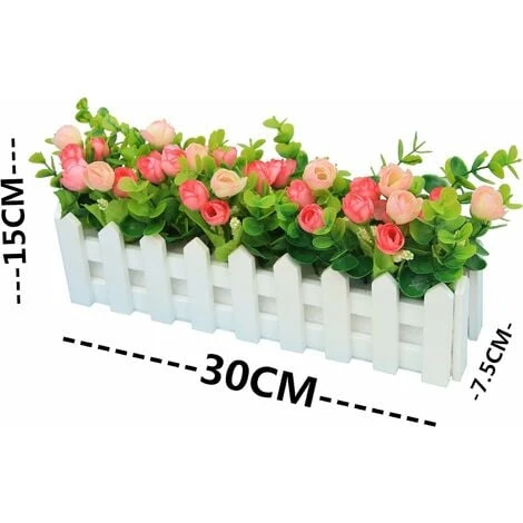 LangRay Rose Piante Artificiali Con Recinzione Fiori Artificiali Finti Con Simulazione In Vaso Piante In Vaso Bonsai Fiori Artificiali Piante Artificiali Ornamenti Per Balconi Decorazioni 30 7,5 17 4 LangRay Rose Piante Artificiali Con Recinzione Fiori Artificiali Finti Con Simulazione In Vaso Piante In Vaso Bonsai Fiori Artificiali Piante Artificiali Ornamenti Per Balconi Decorazioni 30 7,5 17 - immagine 2