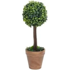 Piante Di Bosso Artificiale 2 Pz A Sfera Con Vaso Verde 33 Cm VidaXL -Negozio Piante artificiali economico 54686655 4