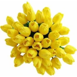 Fiori Di Tulipano Artificiale, 10 Pezzi Di Fiori In Lattice Con Tocco Reale Tulipani Con Foglie, Decorazione Elegante Per Banchetti Nuziali, Cucina Domestica (Giallo) 9 Fiori Di Tulipano Artificiale, 10 Pezzi Di Fiori In Lattice Con Tocco Reale Tulipani Con Foglie, Decorazione Elegante Per Banchetti Nuziali, Cucina Domestica (Giallo) -Negozio Piante artificiali economico 59305553 3