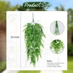 Piante Finte Rampicanti Artificiali Edera Finta Decorazioni Casa Da Esterno/Interno Ed Balconi Di Viti Appese Finto Verde Pareti-2 Confezioni -Negozio Piante artificiali economico 59305711 2