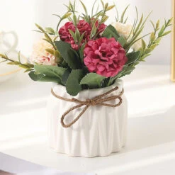 HIASDFLS Simulazione Ortensia Pianta In Vaso Creativo Decorazione Desktop Per La Casa Regalo Di Nozze Bianco -Negozio Piante artificiali economico 59384154 3