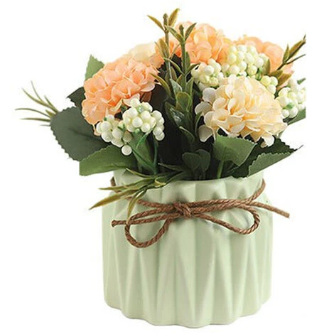 HIASDFLS Simulazione Ortensia Pianta In Vaso Creativo Decorazione Desktop Per La Casa Regalo Di Nozzeverde 3 HIASDFLS Simulazione Ortensia Pianta In Vaso Creativo Decorazione Desktop Per La Casa Regalo Di Nozzeverde