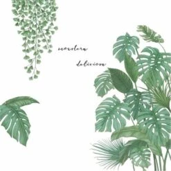 Adesivo Da Parete Per Piante Tropicali 85 X 85 Cm, Adesivi Murali Fai-da-te Con Foglie Di Palma Per Piante Tropicali, Adatti Per Camera Da Letto, Corridoio, Ufficio