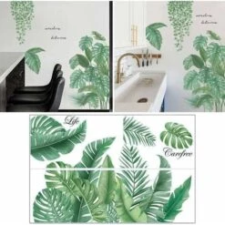 Adesivo Da Parete Per Piante Tropicali 85 X 85 Cm, Adesivi Murali Fai-da-te Con Foglie Di Palma Per Piante Tropicali, Adatti Per Camera Da Letto, Corridoio, Ufficio -Negozio Piante artificiali economico 61175743 5