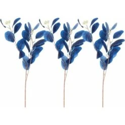 3 Pezzi Foglie Di Eucalipto Steli Sfusi Steli Verdi Artificiali Rami Di Piante Di Eucalipto Finti Per La Disposizione Dei Fiori Centrotavola Vaso Bouquet Da Sposa (rosso)