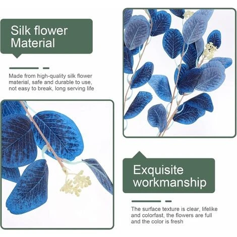 3 Pezzi Foglie Di Eucalipto Steli Sfusi Steli Verdi Artificiali Rami Di Piante Di Eucalipto Finti Per La Disposizione Dei Fiori Centrotavola Vaso Bouquet Da Sposa (rosso) 7 3 Pezzi Foglie Di Eucalipto Steli Sfusi Steli Verdi Artificiali Rami Di Piante Di Eucalipto Finti Per La Disposizione Dei Fiori Centrotavola Vaso Bouquet Da Sposa (rosso) - immagine 5