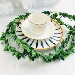 15m Artificiale Foglia Di Edera Minuscole Piante A Foglia Falso Vite Blu Appeso Ghirlanda Verde Fogliame Per La Casa Cucina Giardino Ufficio Decorazione Della Parete Di Nozze -Negozio Piante artificiali economico 63849238 4