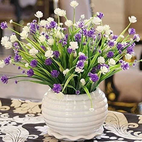 8 Pezzi Piante Da Fiori Artificiali Resistenti Ai Raggi UV All'aperto, 8 Rami Finti Plastica Fiordaliso Verde Arbusti Piante Fioriera Da Appendere All'aperto Per Interni Cucina Casa Matrimonio Ufficio 5 8 Pezzi Piante Da Fiori Artificiali Resistenti Ai Raggi UV All'aperto, 8 Rami Finti Plastica Fiordaliso Verde Arbusti Piante Fioriera Da Appendere All'aperto Per Interni Cucina Casa Matrimonio Ufficio - immagine 3