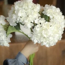 Bouquet Da Sposa Di Fiori Artificiali Con Ramo Di Ortensia Di Seta Da 1 Pezzo Per La DecorazioneFiori Artificiali E Secchi -Negozio Piante artificiali economico 64494732 3