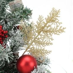 SOEKAVIA Confezione Da 10 Pezzi Di Foglie Artificiali Con Brillantini Di Natale, Con Foglie Finte E Rami Di Albero, Decorazione Fai Da Te Per Bouquet Di Fiori, Colore:Argento -Negozio Piante artificiali economico 64521580 3