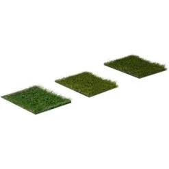 Erba Sintetica 3 Campioni 20 X 17 Cm Altezza 20 - 30 Mm Resistente Ai Raggi UV