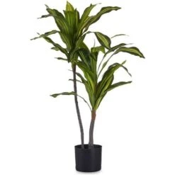 Pianta Decorativa A Foglia Larga Verde Plastica (60 X 90 X 60 Cm)