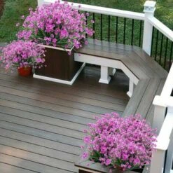 LYCXAMES Piante E Fiori Artificiali Per Esterni Resistenti Ai Raggi UV - Fucsia 8 PZ -Negozio Piante artificiali economico 67908988 3