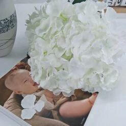 Bouquet Di Ortensie Di Fiori Artificiali Da 10 Pezzi, Con Stelo Staccabile Lungo 10 Pezzi Per Matrimonio, Casa, Hotel, Composizione Floreale - Champagne -Negozio Piante artificiali economico 67910833 3