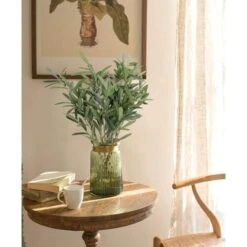 Grandi Rami Di Ulivo Artificiali Per Vaso, Steli Verdi Artificiali, Steli Di Eucalipto Di Seta Per La Decorazione Dell'home Office E Ghirlande Fai-da-te. -Negozio Piante artificiali economico 69209822 3